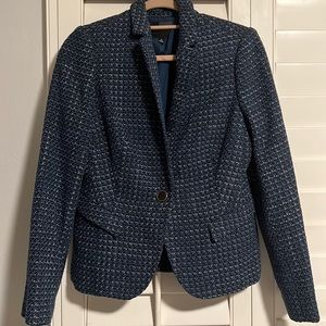 The Limited Blue Tweed Blazer
